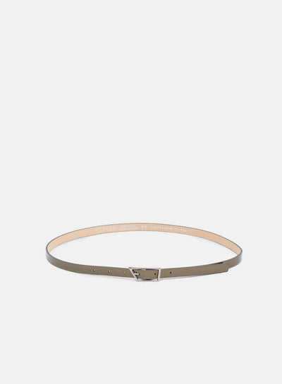 Closed | Smalle Leren Riem Met Metallic Look